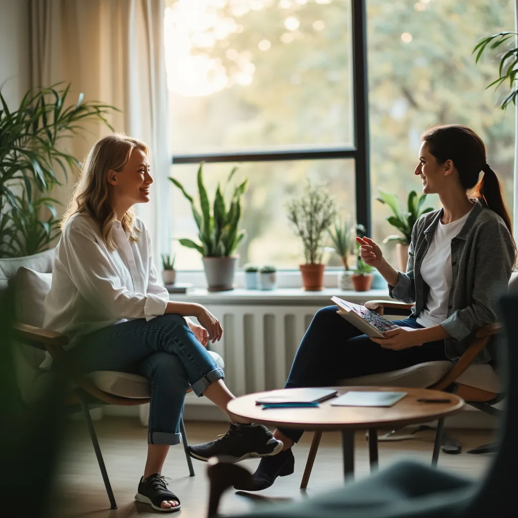 Femme parlant en public avec assurance, illustrant un gain de confiance en soi.
